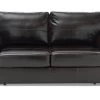 Habitat Salisbury 2 Seater Leather Sofa Bed - Chocolate -Sofa Discount Store 4983154 R Z001A