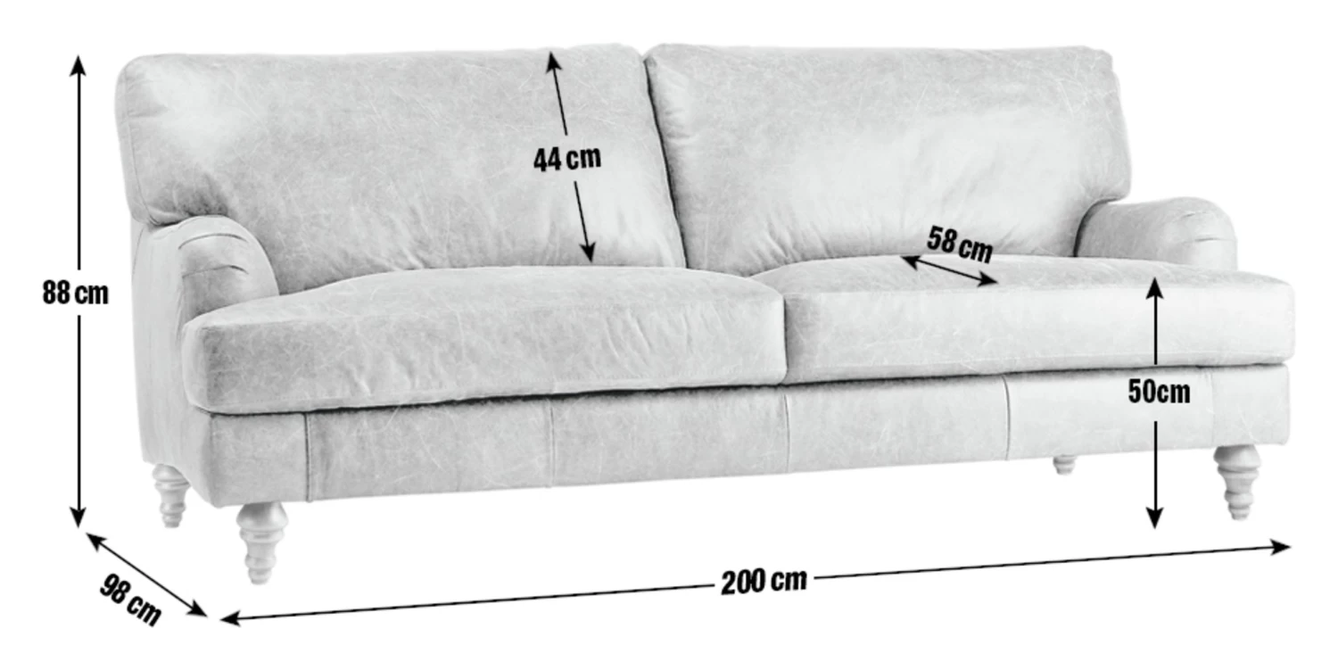 Habitat Livingston Leather 3 Seater Sofa - Tan 6 Habitat Livingston Leather 3 Seater Sofa - Tan - Image 4