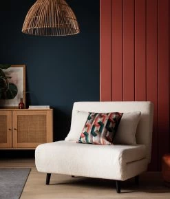 Habitat Roma Single Boucle Chairbed - Cream -Sofa Discount Store 5644760 R Z004C