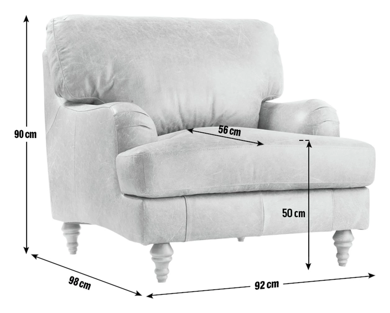 Habitat Livingston Leather Armchair - Tan 5 Habitat Livingston Leather Armchair - Tan - Image 3