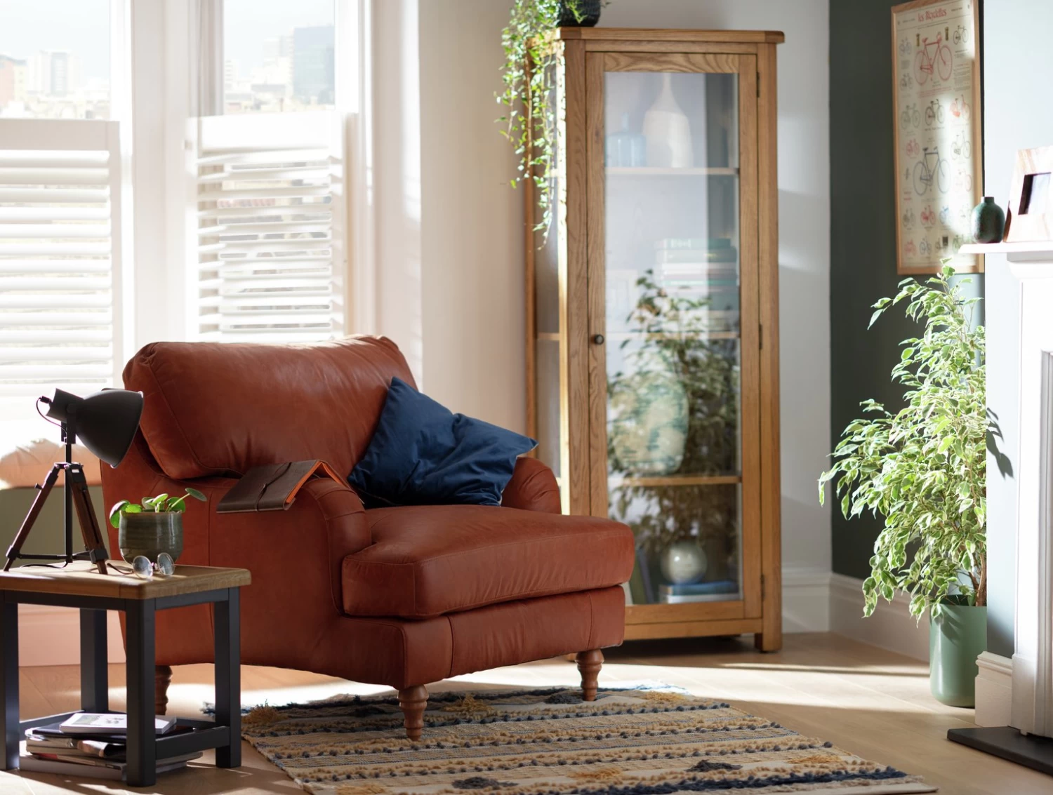 Habitat Livingston Leather Armchair - Tan 4 Habitat Livingston Leather Armchair - Tan - Image 2