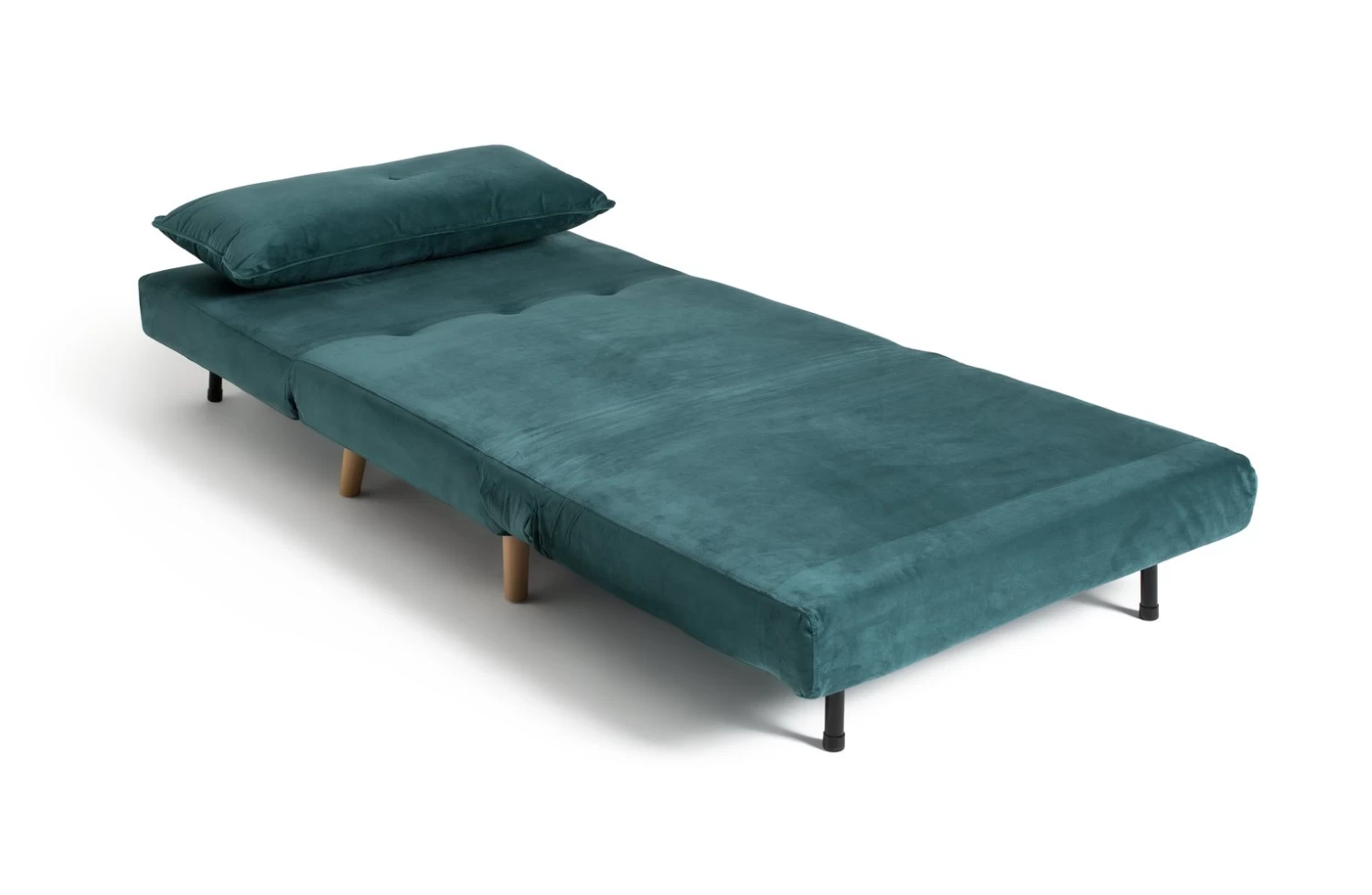 Habitat Roma Single Velvet Chairbed - Teal 5 Habitat Roma Single Velvet Chairbed - Teal - Image 3