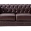 Habitat Chesterfield Leather 2 Seater Sofa - Chocolate -Sofa Discount Store 6086578 R Z001A