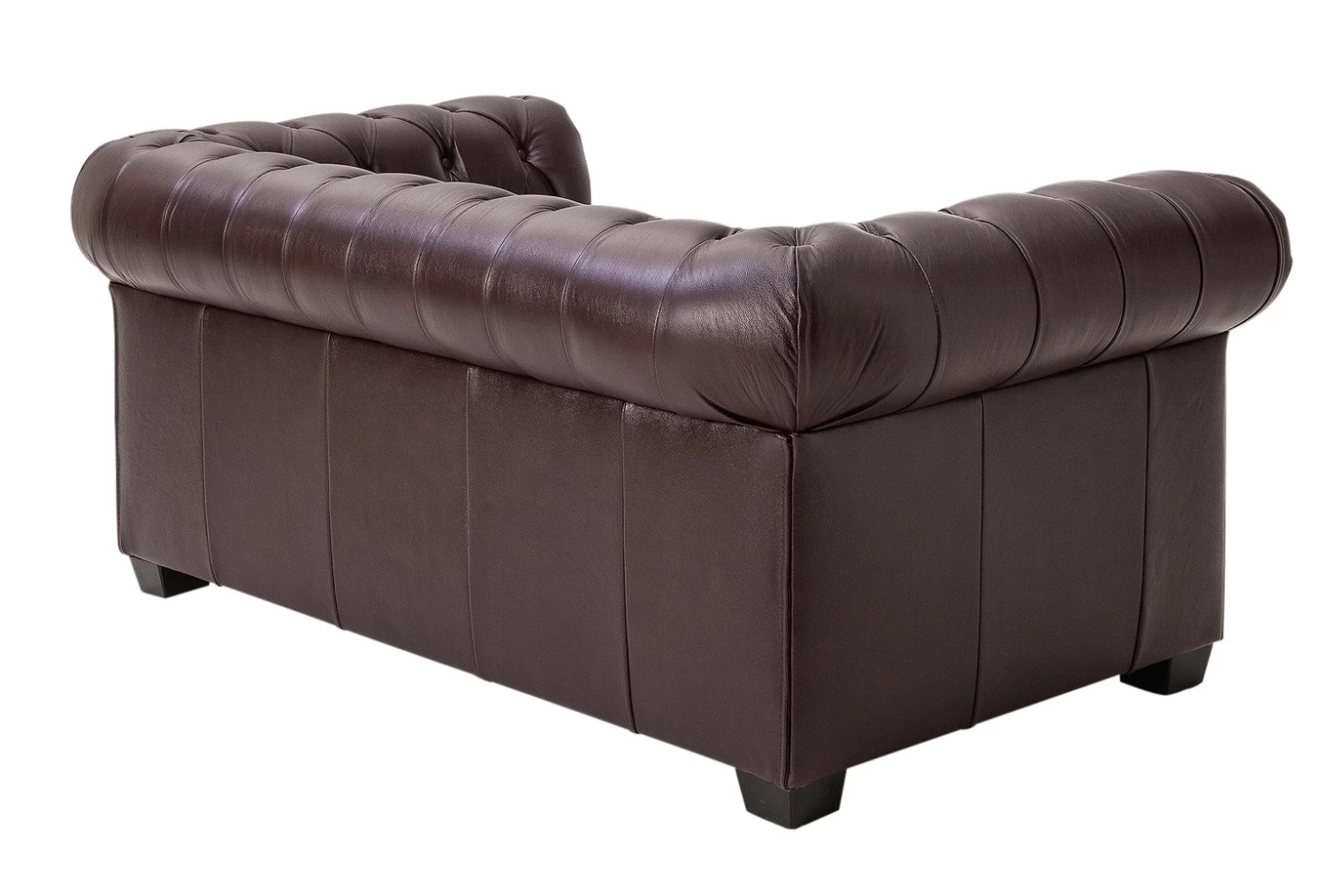 Habitat Chesterfield Leather 2 Seater Sofa - Chocolate 7 Habitat Chesterfield Leather 2 Seater Sofa - Chocolate - Image 5