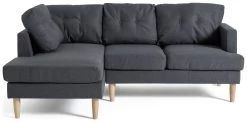 Habitat Joshua Left Hand Corner Chaise Sofa - Charcoal -Sofa Discount Store 6089647 R Z002A