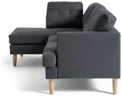 Habitat Joshua Left Hand Corner Chaise Sofa - Charcoal -Sofa Discount Store 6089647 R Z003A