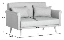 Habitat Evie Fabric 2 Seater Sofa In A Box - Natural 14 Habitat Evie Fabric 2 Seater Sofa In A Box - Natural -Sofa Discount Store 6099747 R E001