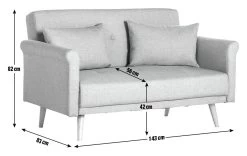 Habitat Evie Fabric 2 Seater Sofa In A Box - Natural 21 Habitat Evie Fabric 2 Seater Sofa In A Box - Natural -Sofa Discount Store 6099747 R Z020A