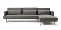 Habitat Andy Right Corner Fabric Clic Clac Sofa Bed - Grey -Sofa Discount Store 6132941 R Z002A