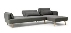 Habitat Andy Right Corner Fabric Clic Clac Sofa Bed - Grey -Sofa Discount Store 6132941 R Z005A