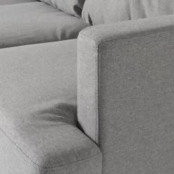 Habitat Joshua Fabric Corner Chaise Sofa - Light Grey -Sofa Discount Store 6205737 R Z009A