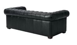 Habitat Chesterfield Leather 3 Seater Sofa - Black -Sofa Discount Store 6227777 R Z002A