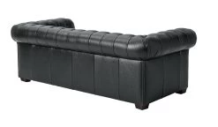 Habitat Chesterfield Leather 3 Seater Sofa - Black -Sofa Discount Store 6227777 R Z003A