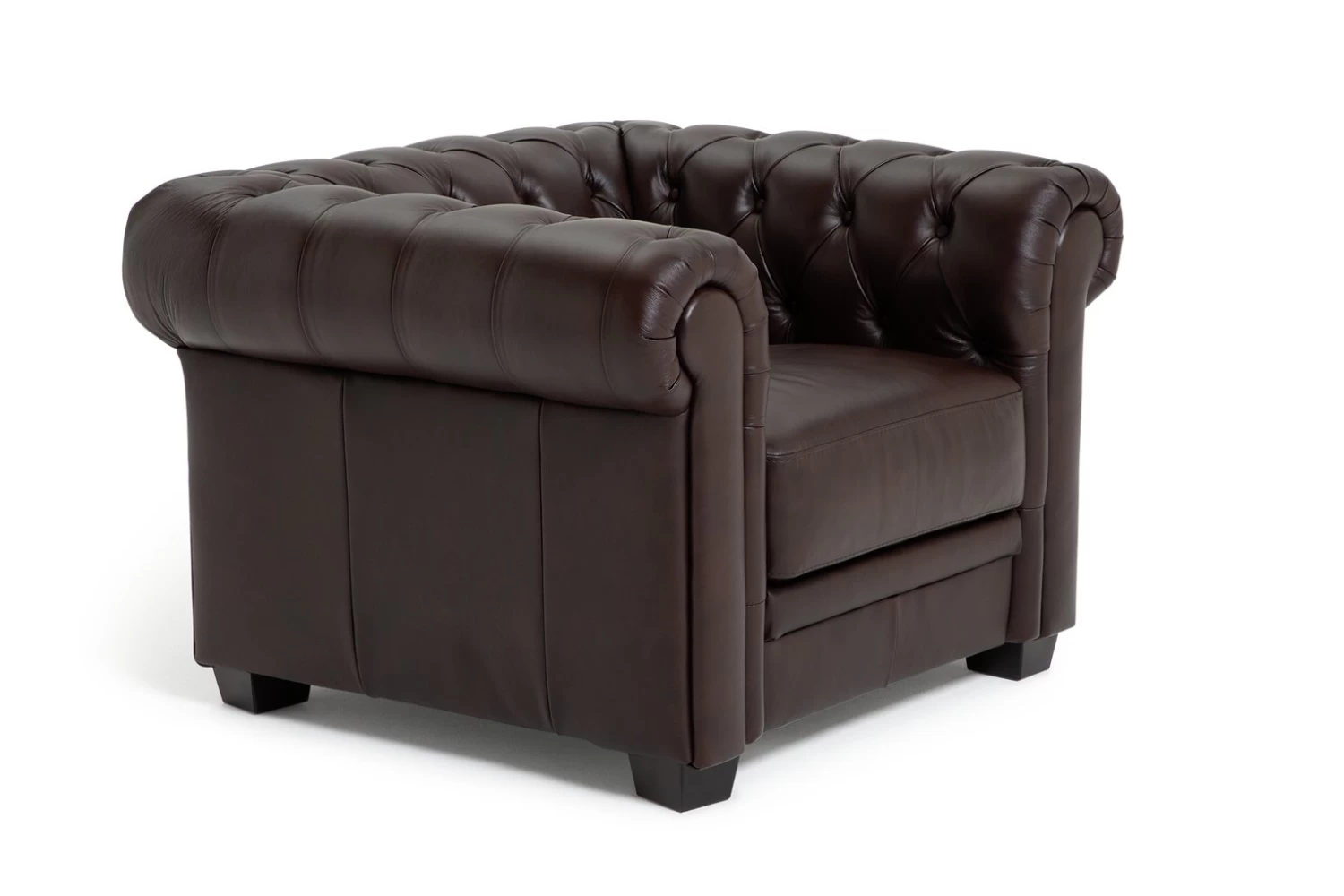 Habitat Chesterfield Leather Armchair - Walnut 6 Habitat Chesterfield Leather Armchair - Walnut - Image 4