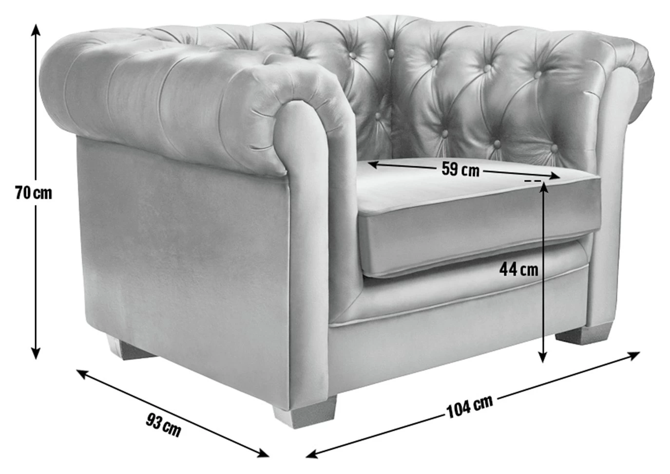 Habitat Chesterfield Leather Armchair - Walnut 10 Habitat Chesterfield Leather Armchair - Walnut - Image 8