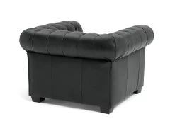 Habitat Chesterfield Leather Armchair - Black -Sofa Discount Store 6250988 R Z003A