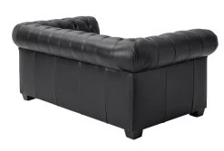 Habitat Chesterfield Leather 2 Seater Sofa - Black -Sofa Discount Store 6318349 R Z003A