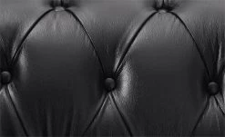 Habitat Chesterfield Leather 2 Seater Sofa - Black -Sofa Discount Store 6318349 R Z005A