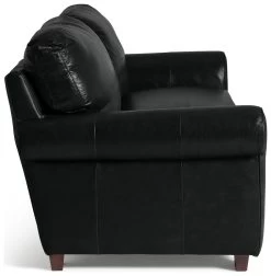 Habitat Salisbury Leather 4 Seater Sofa - Black -Sofa Discount Store 6872744 R Z004A