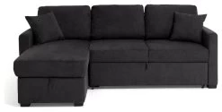 Habitat Reagan Left Corner Chaise Sofa Bed - Charcoal
