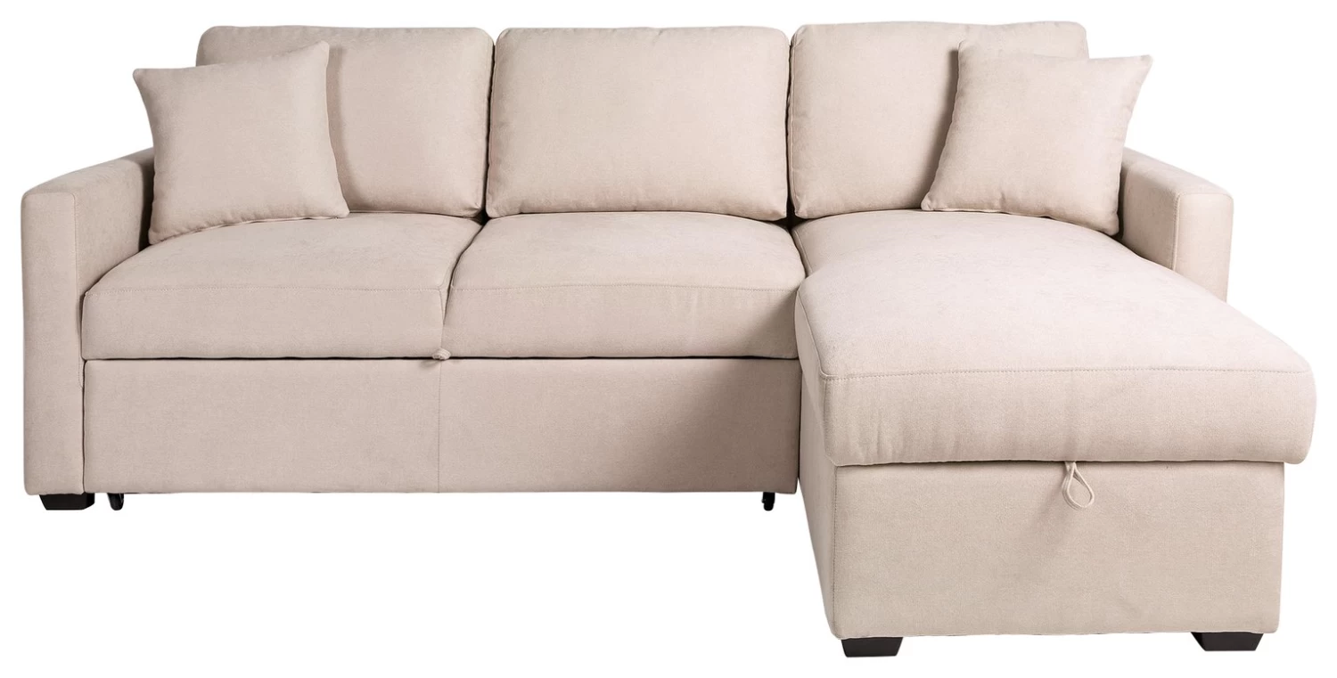 Habitat Reagan Right Corner Chaise Sofa Bed - Natural 3 Habitat Reagan Right Corner Chaise Sofa Bed - Natural