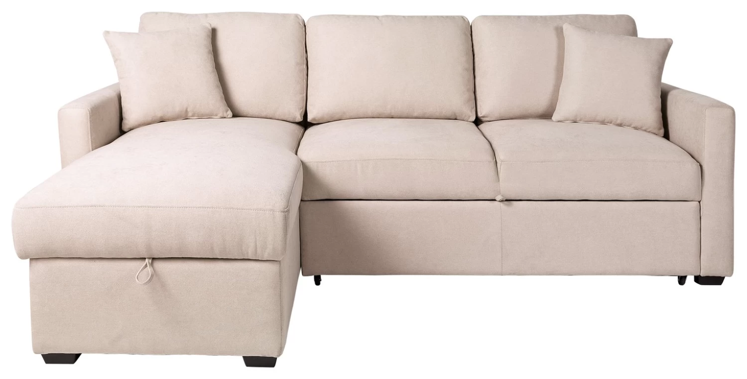 Habitat Reagan Left Corner Chaise Sofa Bed - Natural 3 Habitat Reagan Left Corner Chaise Sofa Bed - Natural