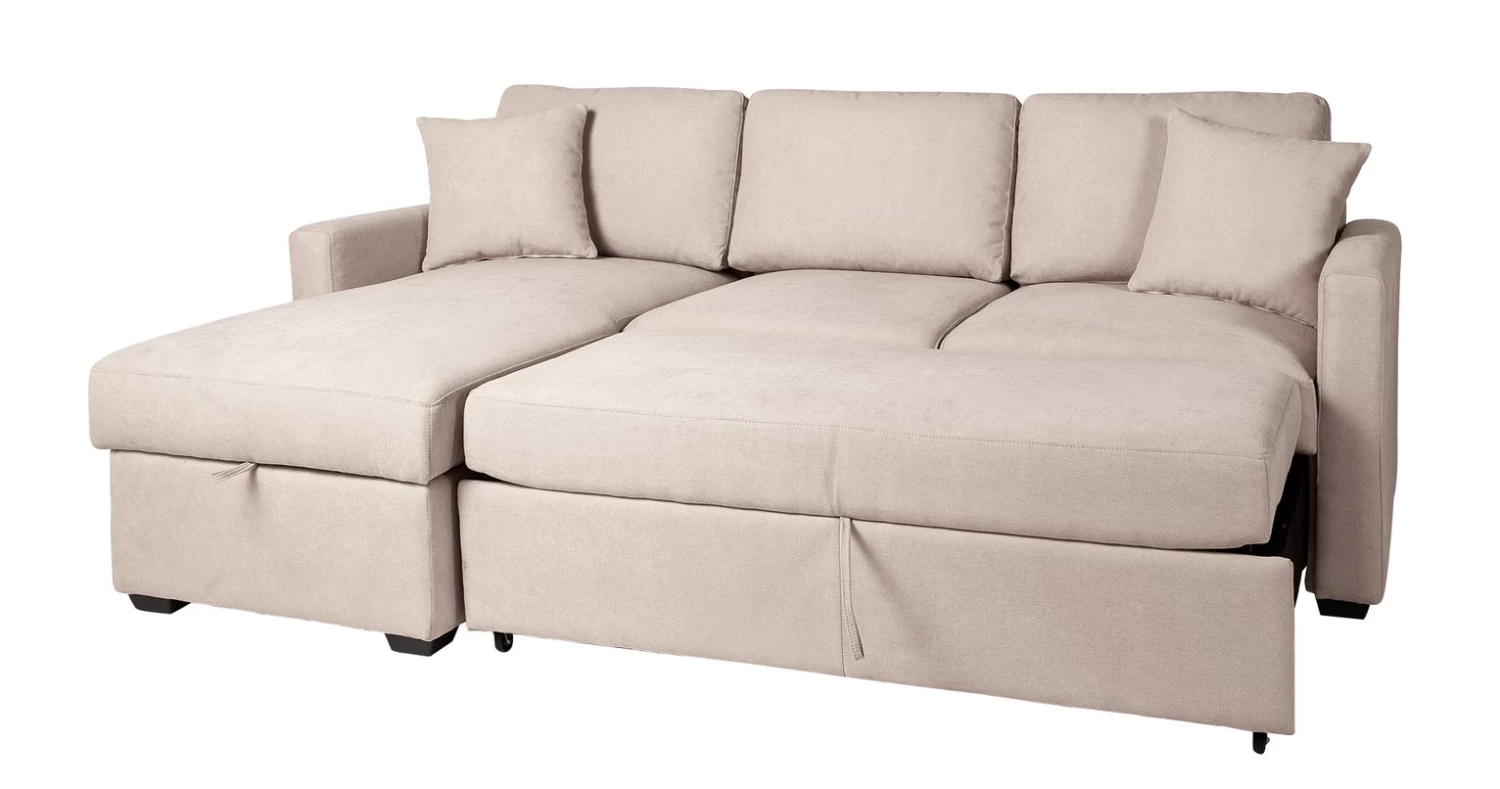 Habitat Reagan Left Corner Chaise Sofa Bed - Natural 9 Habitat Reagan Left Corner Chaise Sofa Bed - Natural - Image 7