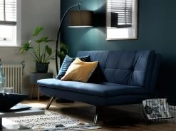 Habitat Nolan Fabric Clic Clac Sofa Bed - Denim Blue -Sofa Discount Store 7199787 R Z002C