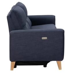 Habitat Tommy Fabric 3 Seater Power Recliner Sofa -Navy Blue -Sofa Discount Store 7627565 R Z003A