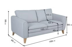 Habitat Cooper Fabric 3 Seater Sofa - Charcoal -Sofa Discount Store 7837104 R E020