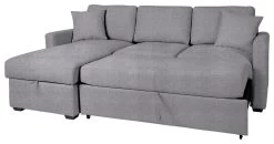 Habitat Reagan Left Corner Storage Sofa Bed - Grey -Sofa Discount Store 7842766 R Z007A