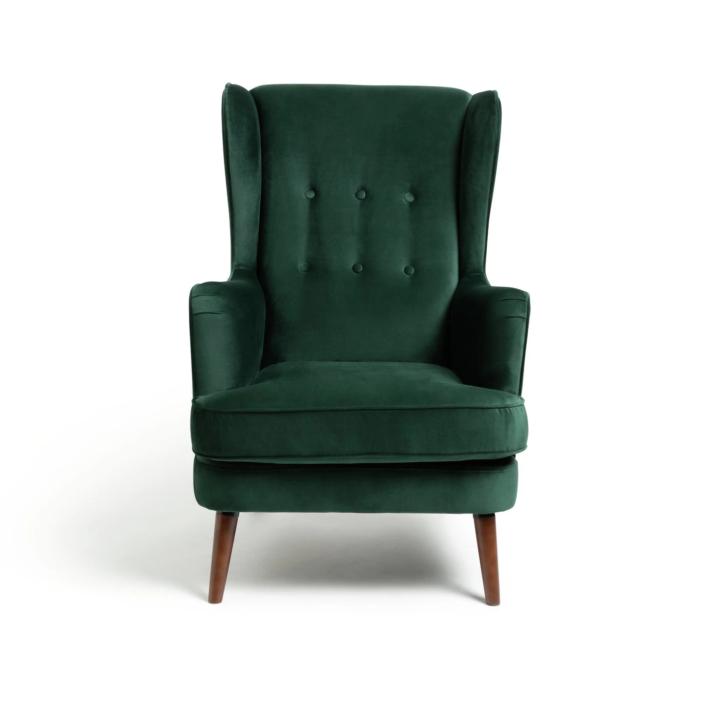 Habitat Callie Velvet Wingback Chair - Forest Green 3 Habitat Callie Velvet Wingback Chair - Forest Green