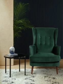 Habitat Callie Velvet Wingback Chair - Forest Green 13 Habitat Callie Velvet Wingback Chair - Forest Green -Sofa Discount Store 7878486 R Z001C