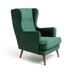 Habitat Callie Velvet Wingback Chair - Forest Green 16 Habitat Callie Velvet Wingback Chair - Forest Green -Sofa Discount Store 7878486 R Z004A