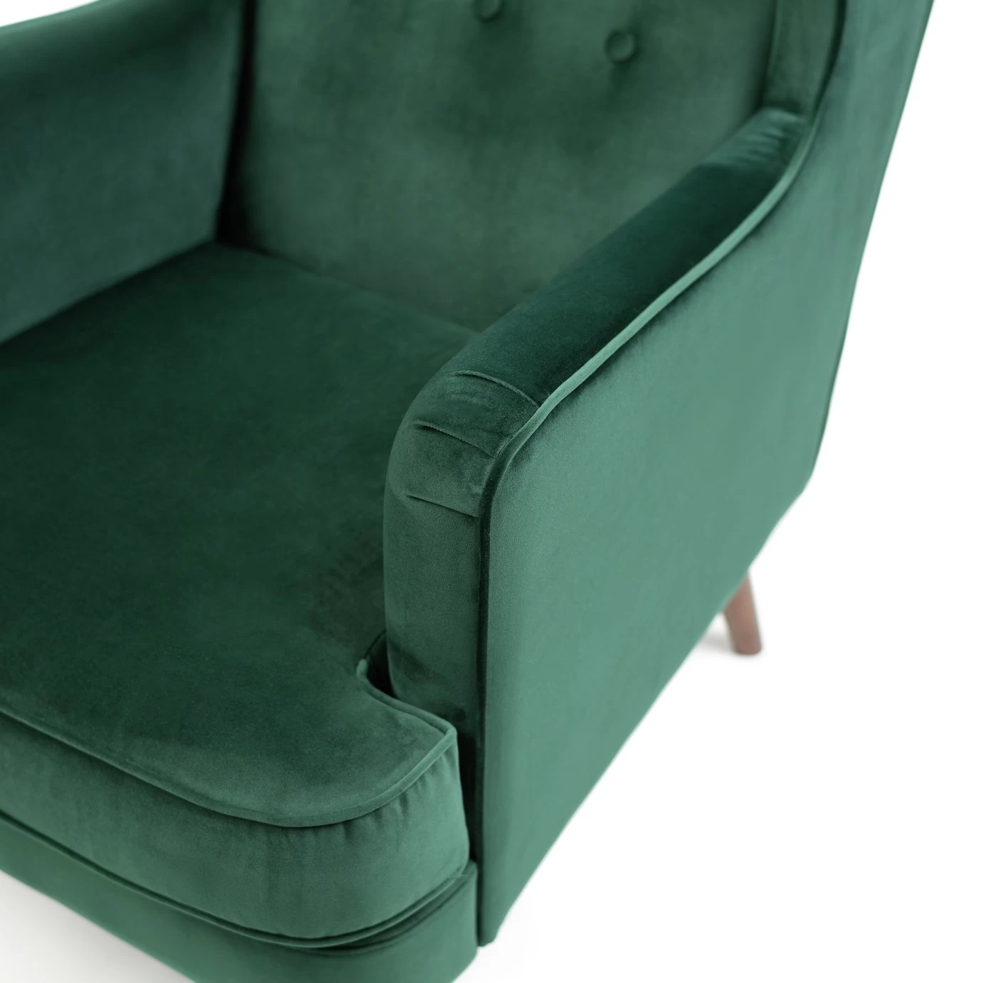 Habitat Callie Velvet Wingback Chair - Forest Green 10 Habitat Callie Velvet Wingback Chair - Forest Green - Image 8