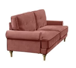 Habitat Vienna Velvet 3 Seater Sofa - Rose -Sofa Discount Store 7896664 R Z004A