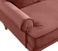 Habitat Vienna Velvet 3 Seater Sofa - Rose -Sofa Discount Store 7896664 R Z006A