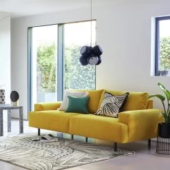 Habitat Julien Fabric 3 Seater Sofa - Dark Green -Sofa Discount Store 7911408 R Z006A