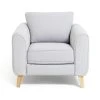 Habitat Cooper Fabric Armchair - Light Grey 1 Habitat Cooper Fabric Armchair - Light Grey -Sofa Discount Store 7956377 R Z001A