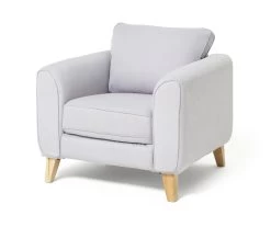 Habitat Cooper Fabric Armchair - Light Grey -Sofa Discount Store 7956377 R Z002A