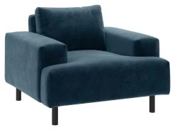 Habitat Julien Velvet Armchair - Navy -Sofa Discount Store 8117335 R Z008A