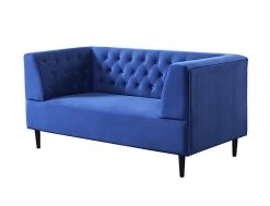 Habitat Blake Velvet 2 Seater Sofa - Navy Blue -Sofa Discount Store 8133467 R Z002A