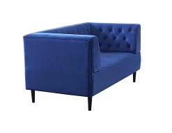 Habitat Blake Velvet 2 Seater Sofa - Navy Blue -Sofa Discount Store 8133467 R Z004A