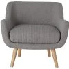 Habitat Nellie Fabric Accent Chair - Grey -Sofa Discount Store 8346278 R Z001A