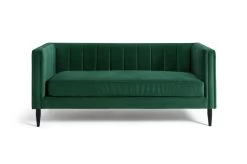 Habitat Vanessa Velvet 3 Seater Sofa - Green