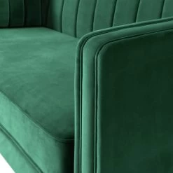 Habitat Vanessa Velvet 3 Seater Sofa - Green -Sofa Discount Store 8463852 R Z006A