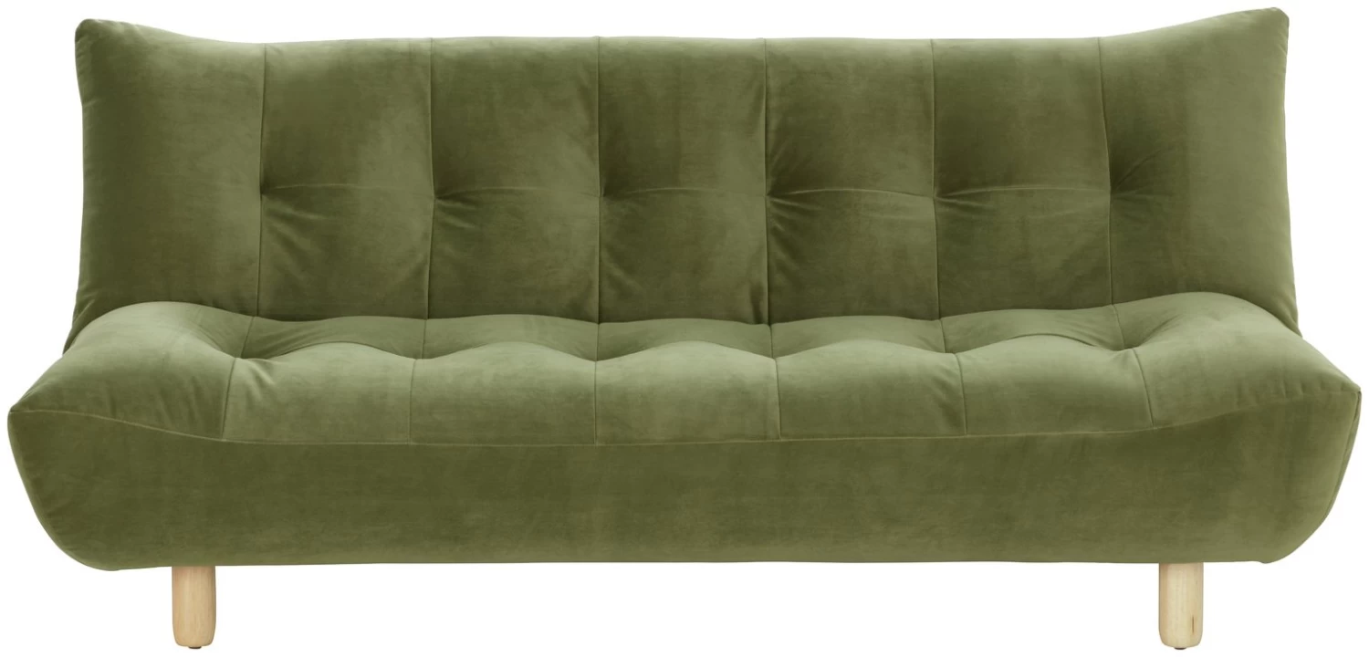 Habitat Kota 3 Seater Velvet Clic Clac Sofa Bed - Green 3 Habitat Kota 3 Seater Velvet Clic Clac Sofa Bed - Green