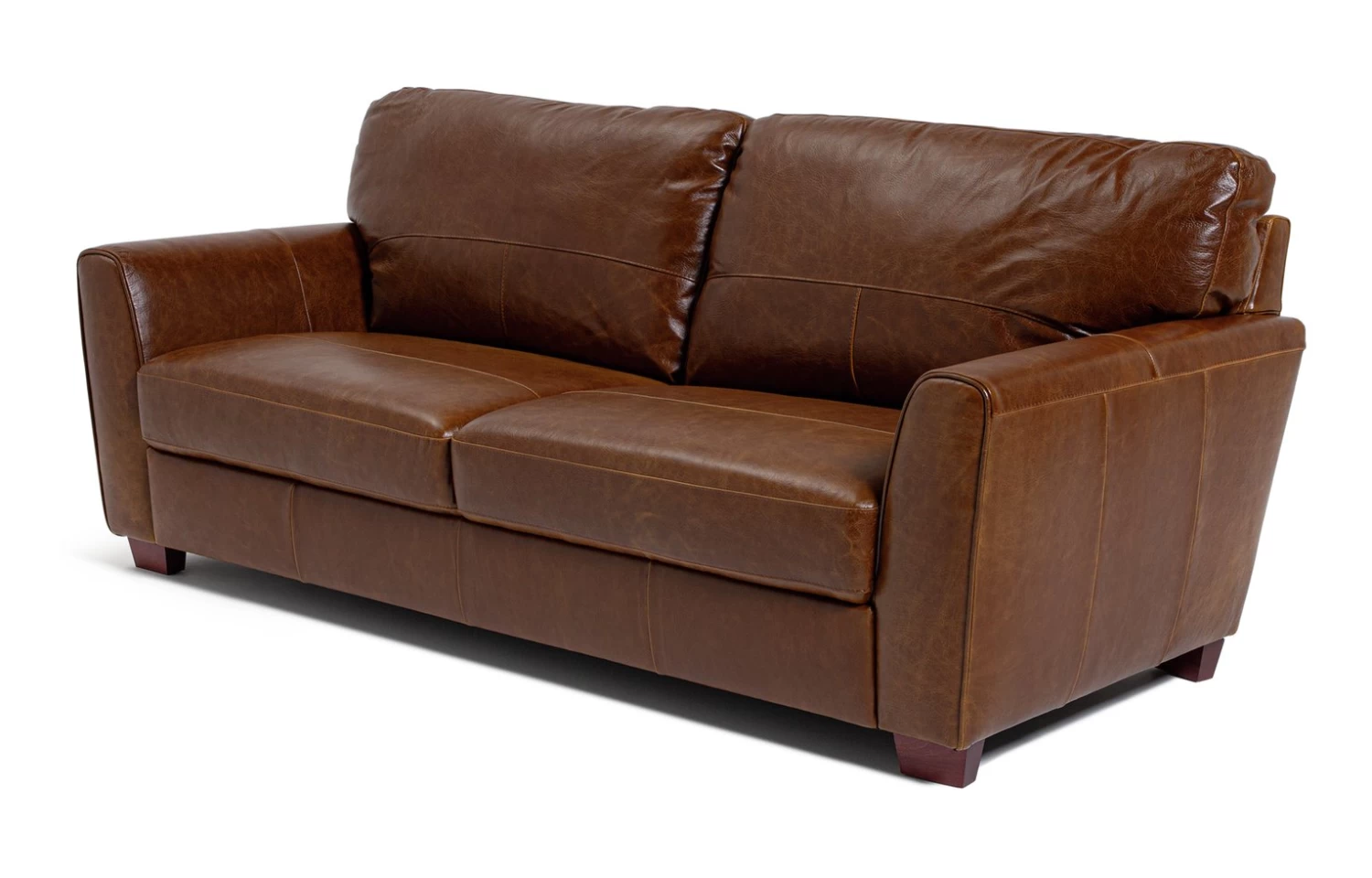 Habitat Milford Leather 4 Seater Sofa - Tan 6 Habitat Milford Leather 4 Seater Sofa - Tan - Image 4