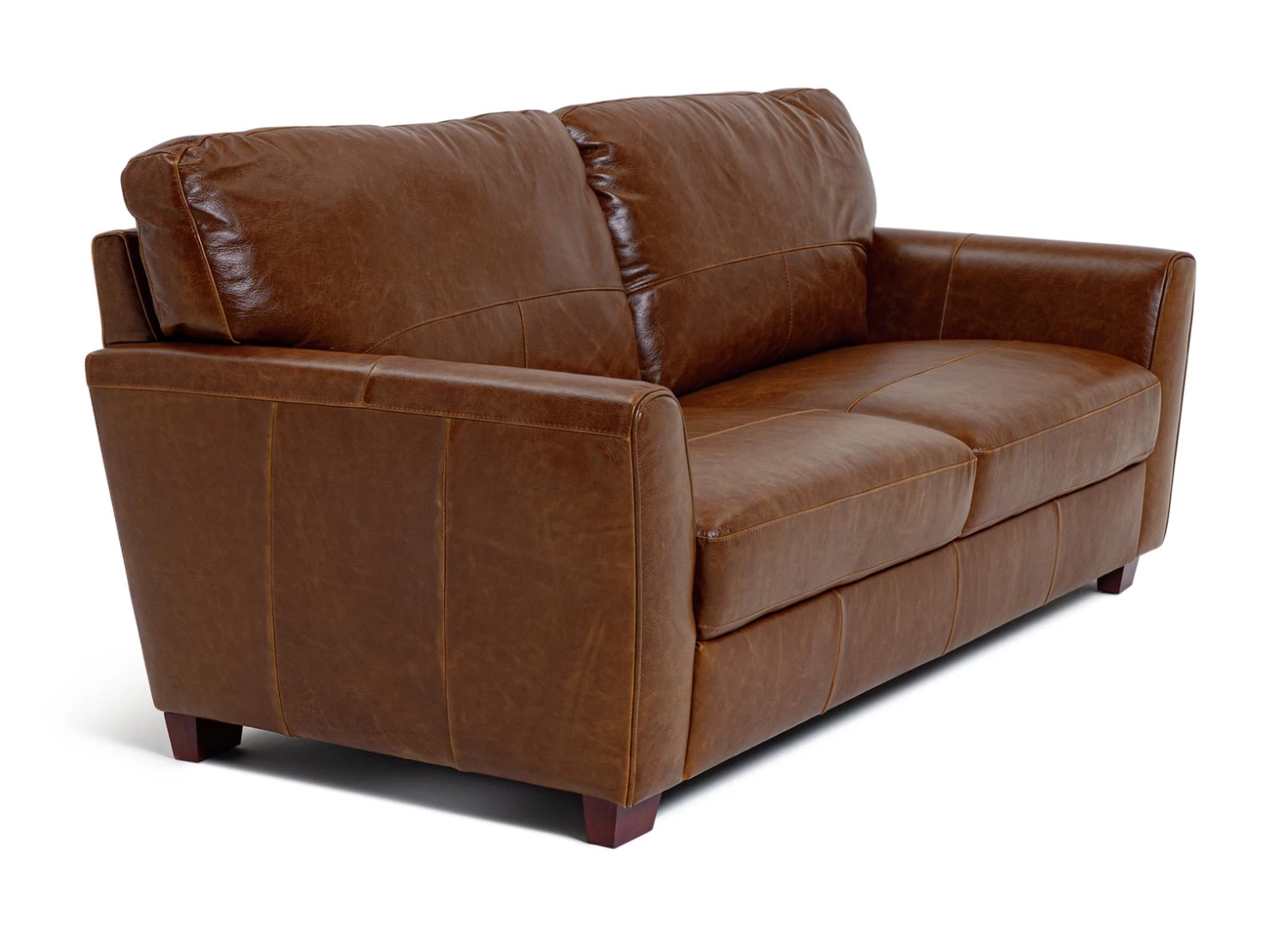 Habitat Milford Leather 4 Seater Sofa - Tan 8 Habitat Milford Leather 4 Seater Sofa - Tan - Image 6