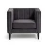 Habitat Vanessa Velvet Armchair - Grey 1 Habitat Vanessa Velvet Armchair - Grey -Sofa Discount Store 8595809 R Z001A